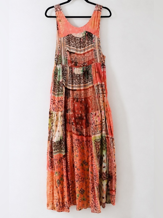Free People Dresses & Skirts - 🔥🔥 Free People Bohemian Peach Patchwork Maxi Dress